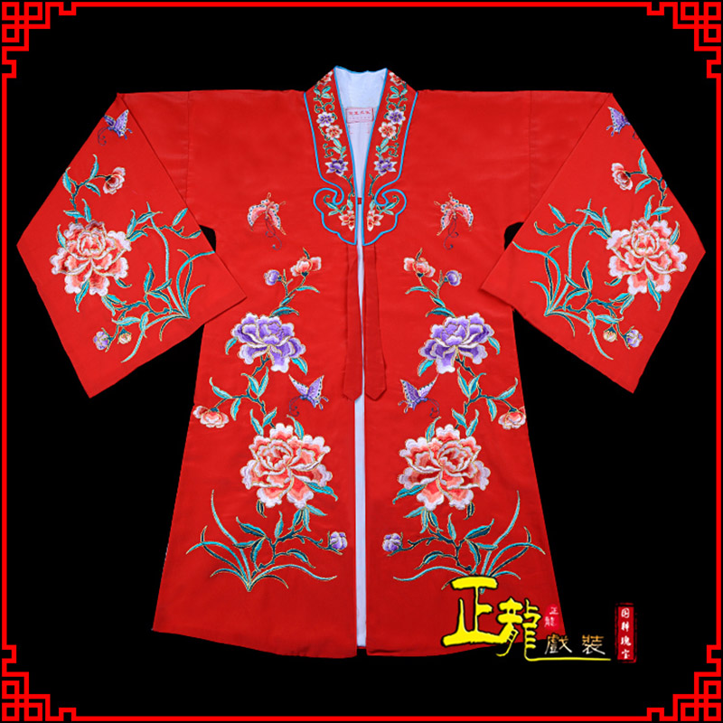 吉隆青衣花旦戏服 好绉小叶牡丹女披